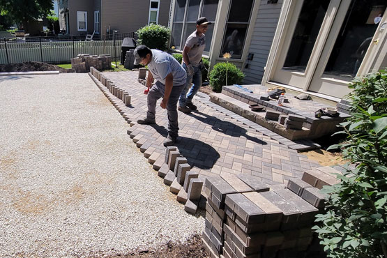 Retaining Wall Installation Naperville, Illinois